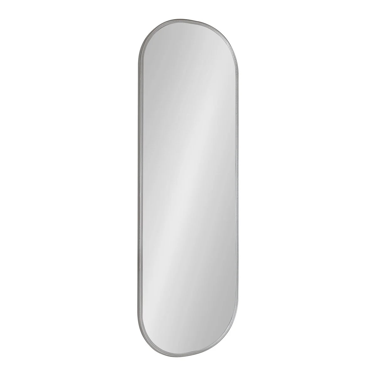 Modern Capsule Framed Wall Mirror, Decorative Oval Accent Mirror for Living Room, Bedroom and Entryway