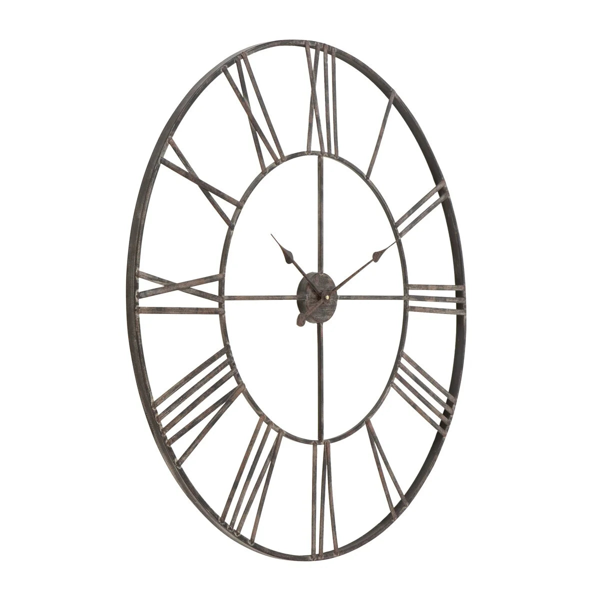 Modern Round Metal Wall Clock, Decorative Circular Hanging Clock for Living Room, Bedroom and Office