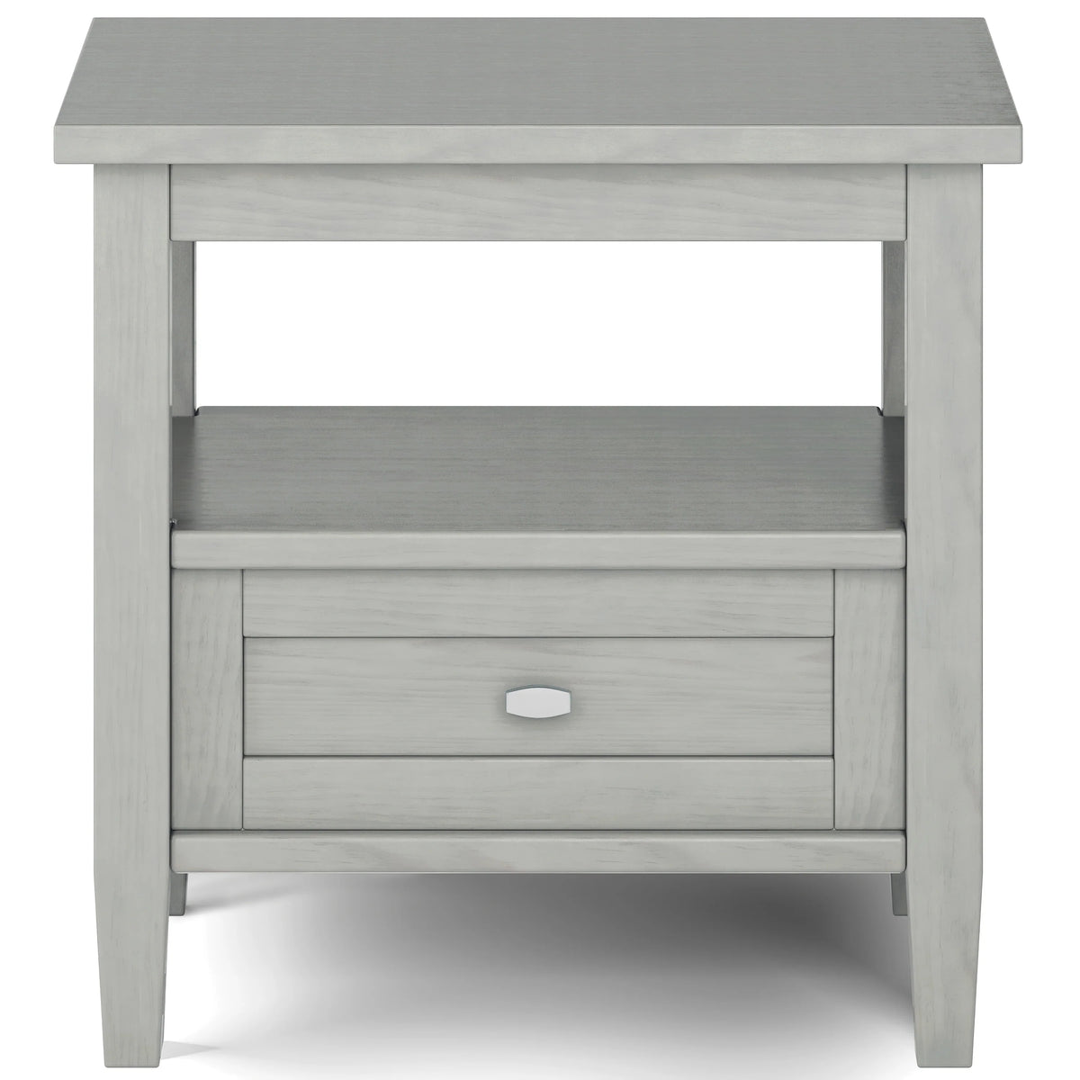 20 Inch Wide Solid Wood Rectangle End Table, Transitional Side Table