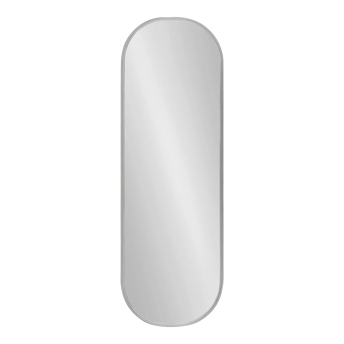 Modern Capsule Framed Wall Mirror, Decorative Oval Accent Mirror for Living Room, Bedroom and Entryway