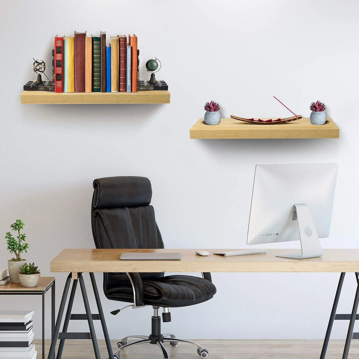 24 Inch Extra Long Floating Wall Shelf, Wall Mounted Display and Storage Shelf for Home Decor