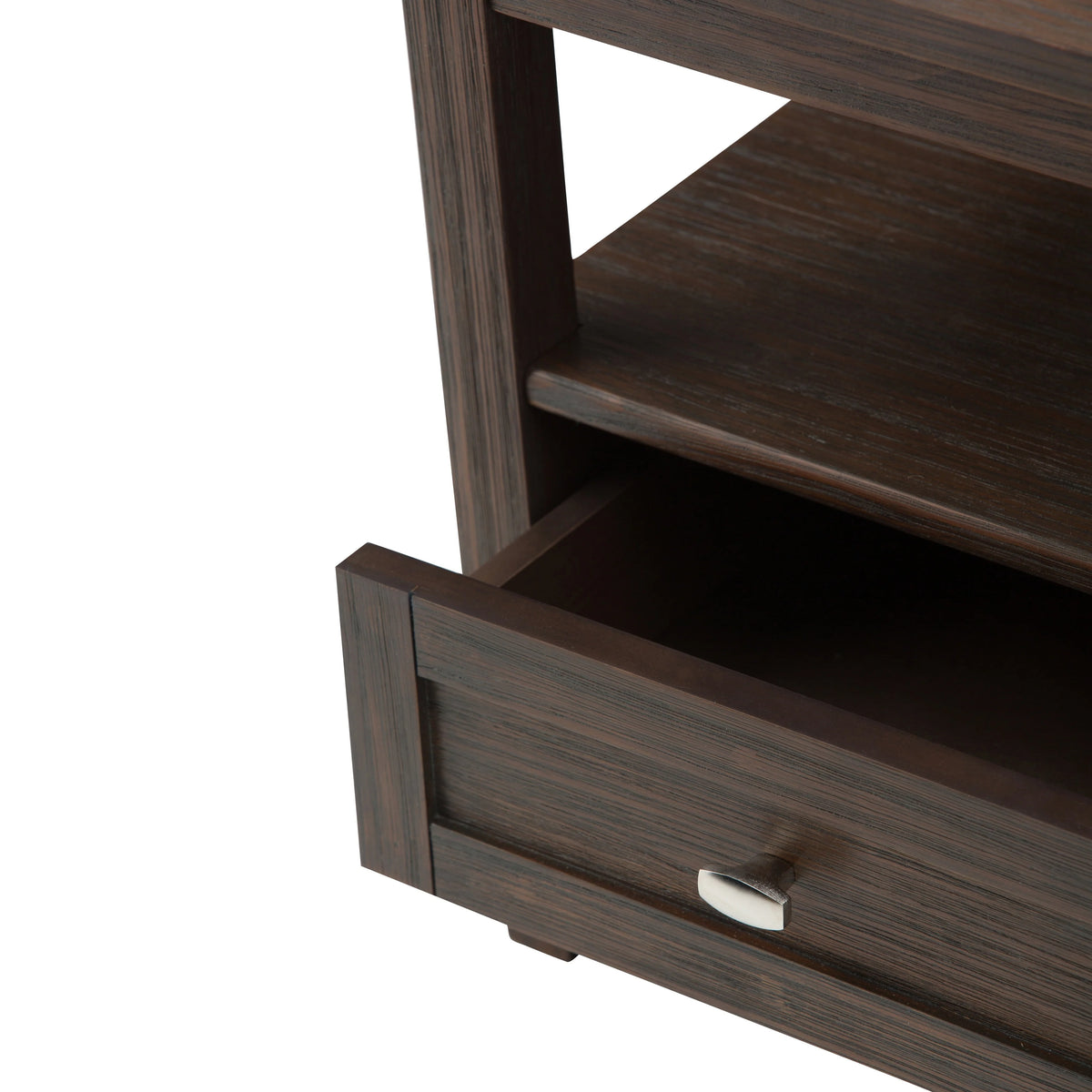 20 Inch Wide Solid Wood Rectangle End Table, Transitional Side Table