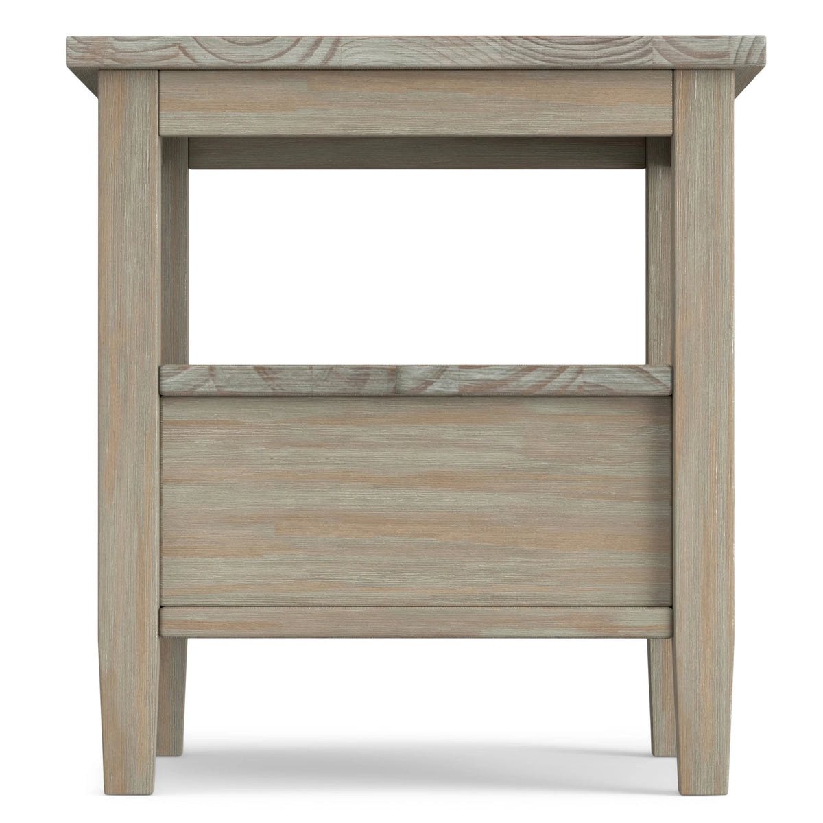 20 Inch Wide Solid Wood Rectangle End Table, Transitional Side Table