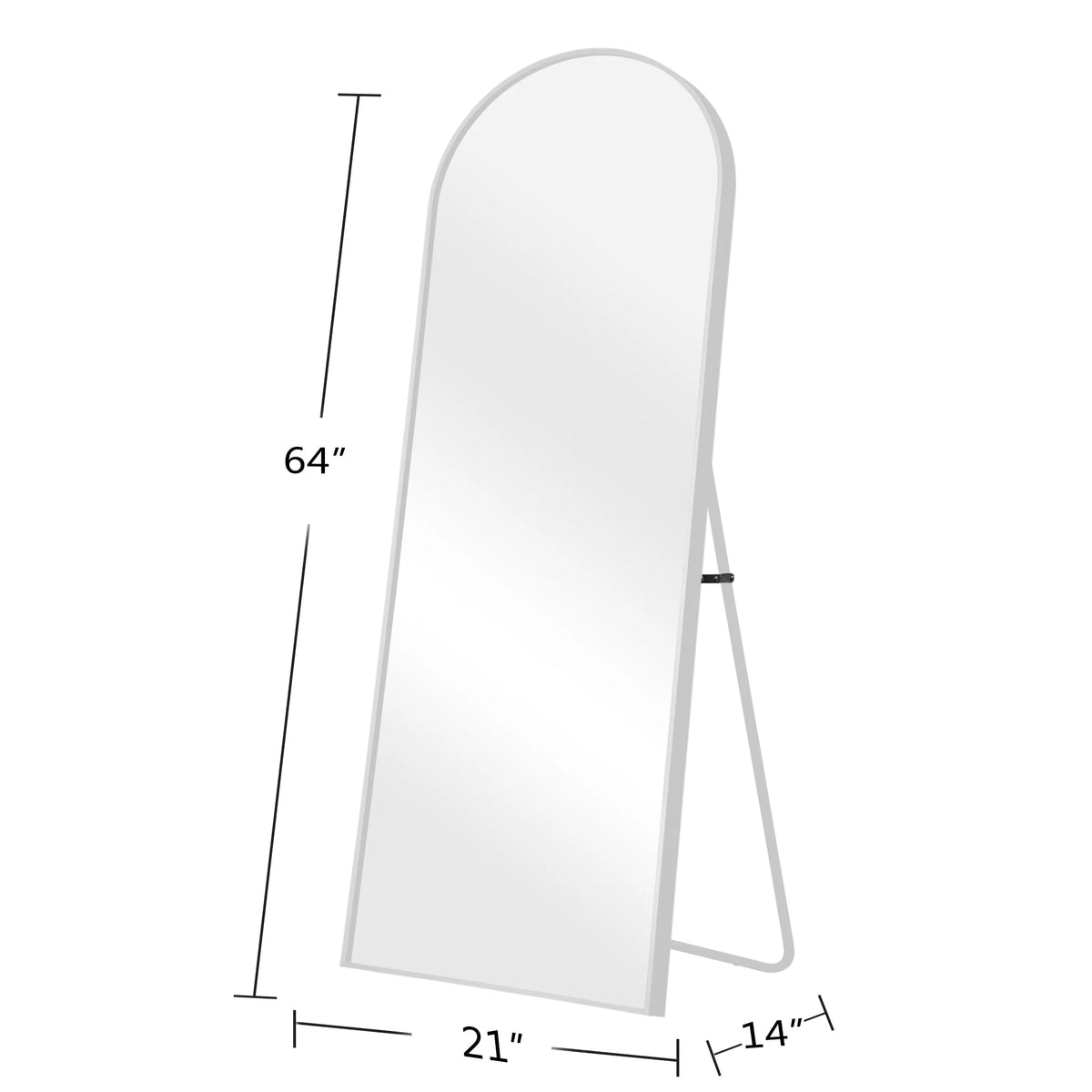 Arched Full Length Floor Mirror, Large Full Body Standing and Wall Mounted Mirror for Bedroom, Living Room and Home Decor