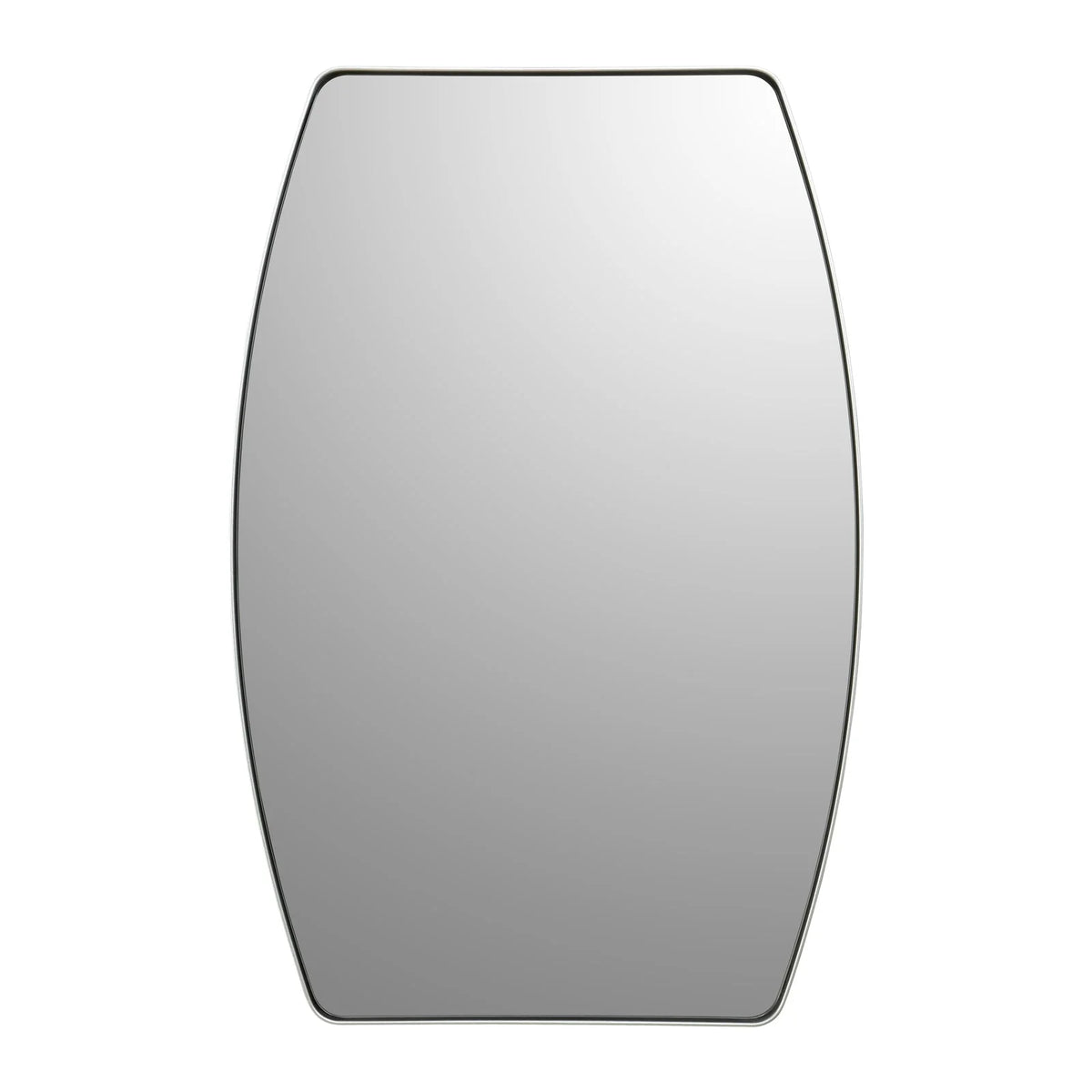Modern Oblong Metal Wall Mirror, Decorative Elongated Hanging Mirror for Living Room, Bedroom and Entryway