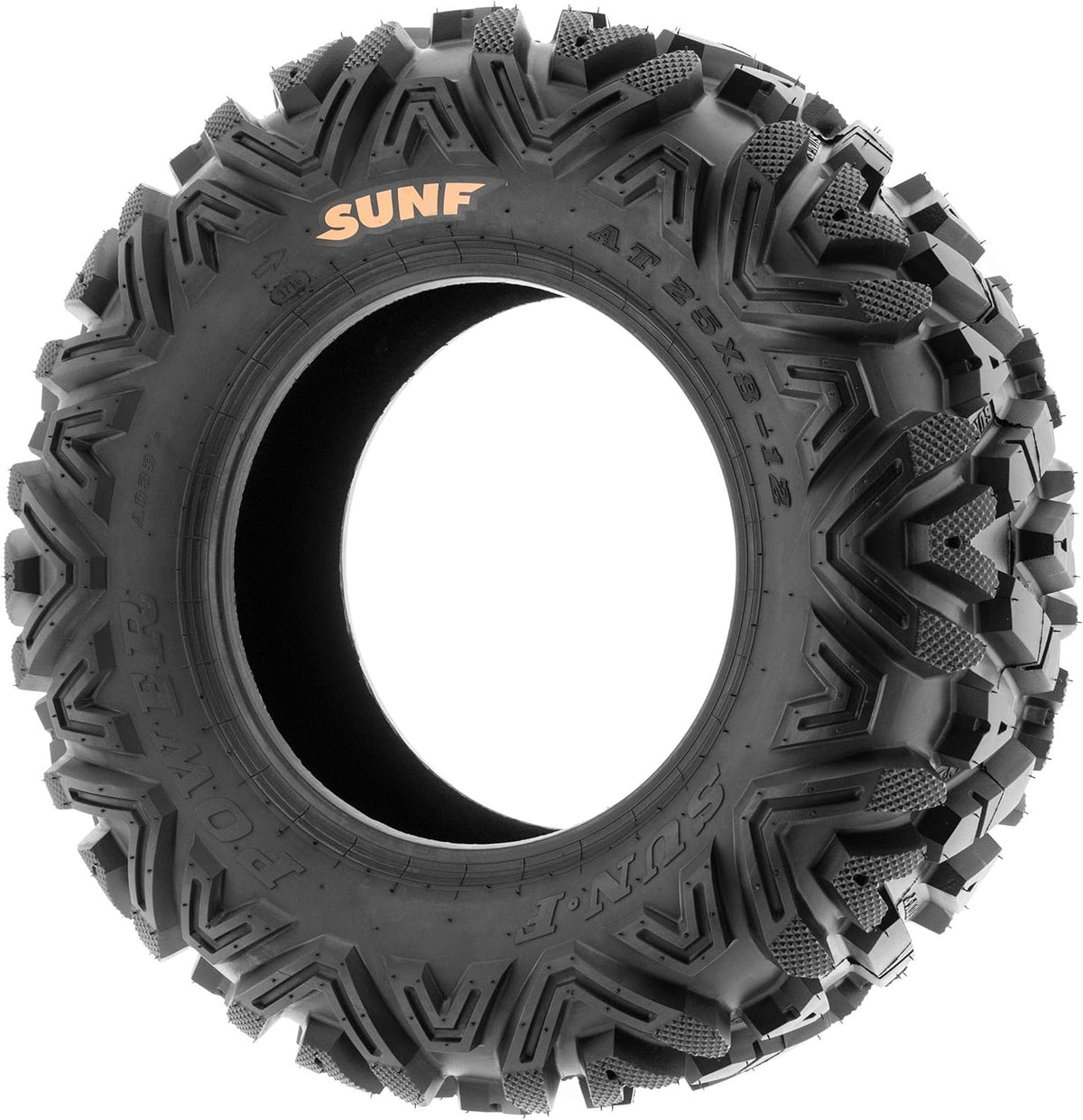 ATV UTV All-Terrain Tires Set of 4, 25X8-12 Front & 25X10-12 Rear Off-Road Replacement Tires