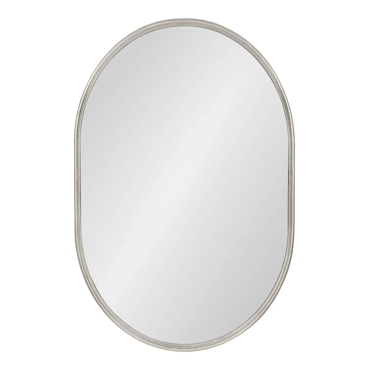 Modern Capsule Framed Wall Mirror, Decorative Oval Accent Mirror for Living Room, Bedroom and Entryway
