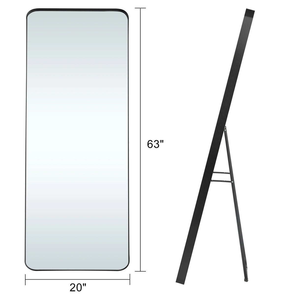 Large Full Length Wall Mounted Mirror, Full Body Dressing Mirror for Bedroom, Entryway and Home Decor
