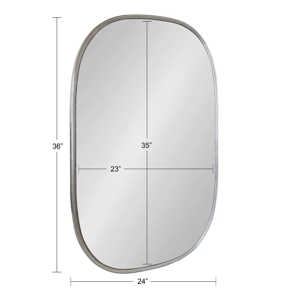 Modern Capsule Framed Wall Mirror, Decorative Oval Accent Mirror for Living Room, Bedroom and Entryway