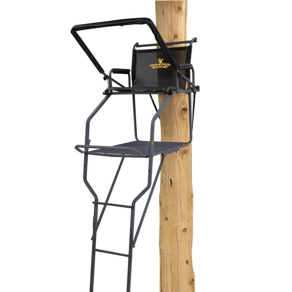 Jumbo Jack Ladder Stand �� Adjustable Shooting Rail, Large Platform, Mesh Seat