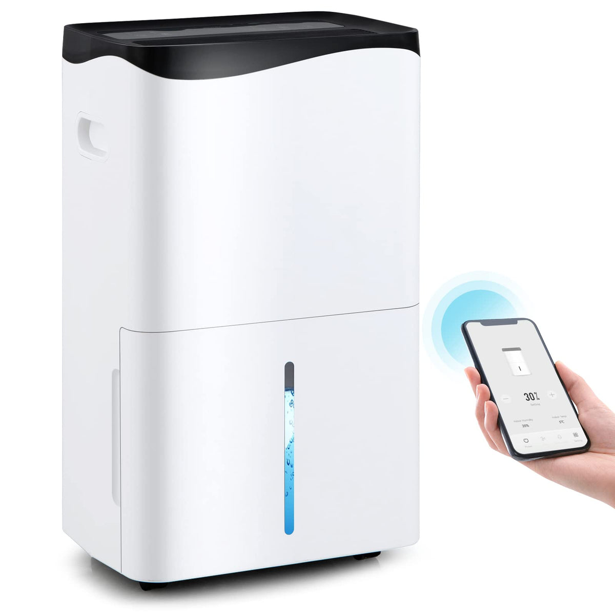 100 Pint Dehumidifier �� Covers 5500 Sq.Ft with Smart App & Alexa Voice Control