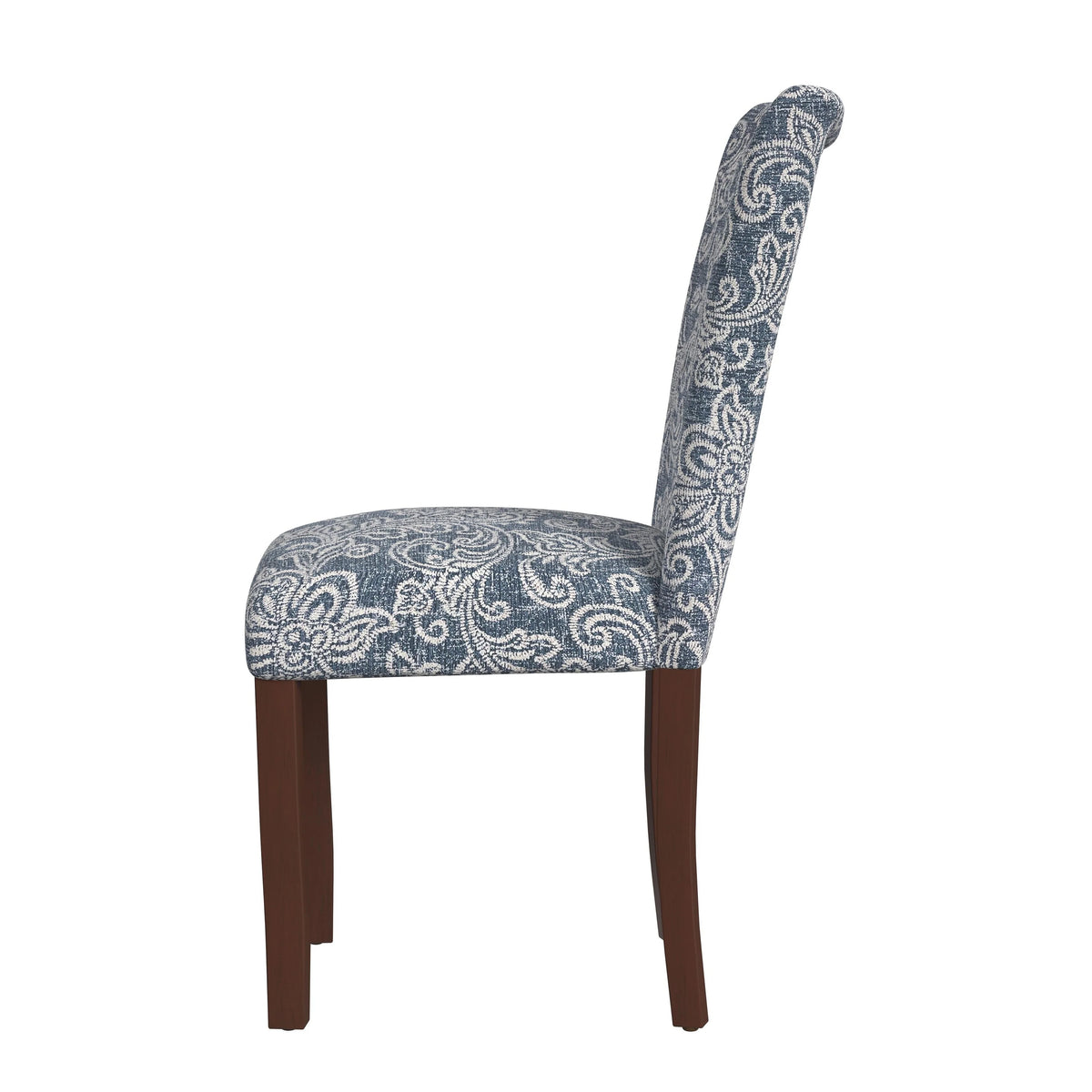 Set of 2 Upholstered Medallion Dining Chairs, Comfortable Parsons Style Chairs for Kitchen and Dining Room