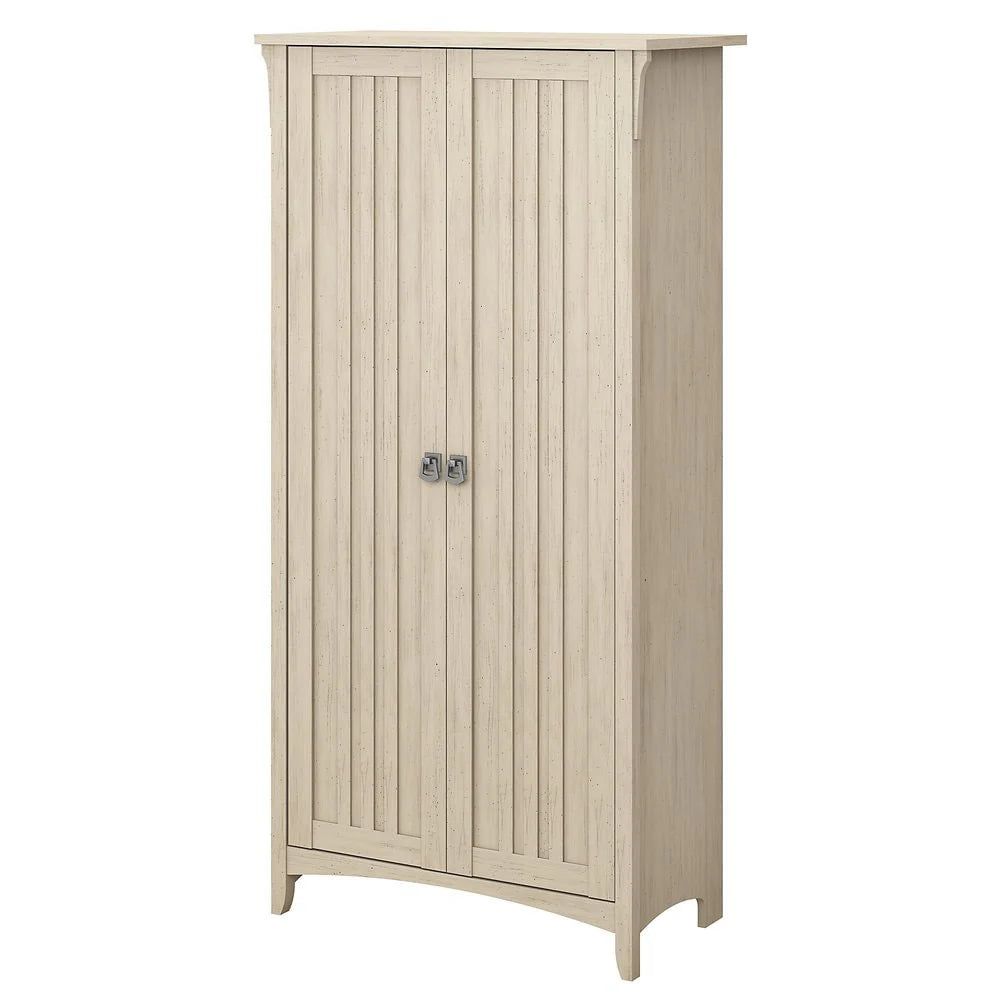 Tall Storage Cabinet with Doors, Freestanding Shelving Organizer with Adjustable Shelves for Home, Office and Living Room