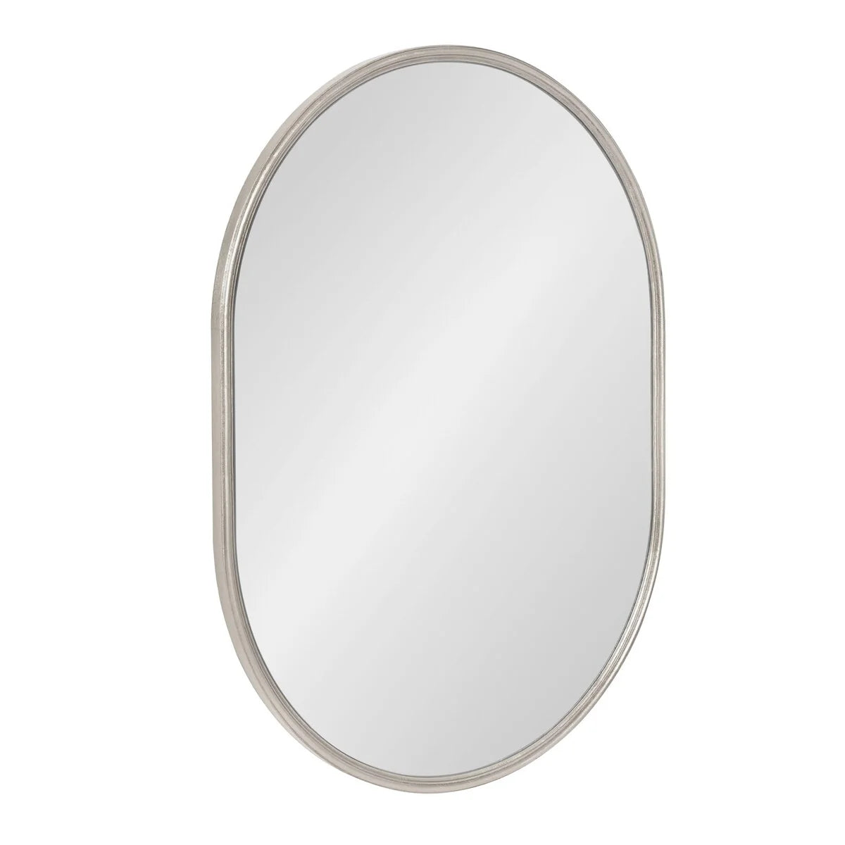 Modern Capsule Framed Wall Mirror, Decorative Oval Accent Mirror for Living Room, Bedroom and Entryway