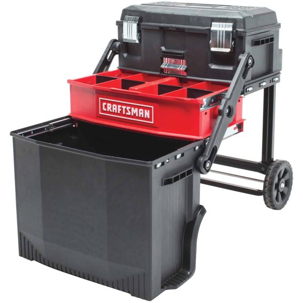 22" Rolling Tool Box �� 1-Drawer Lockable Metal Chest with Wheels
