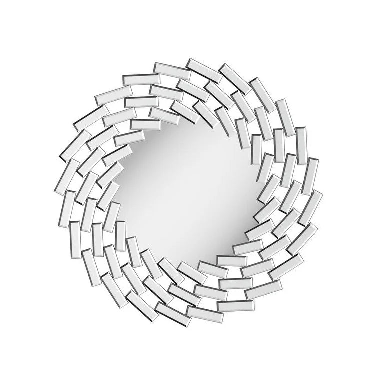 Round Sunburst Wall Mirror, Decorative Accent Mirror for Living Room, Bedroom and Entryway Home Decor