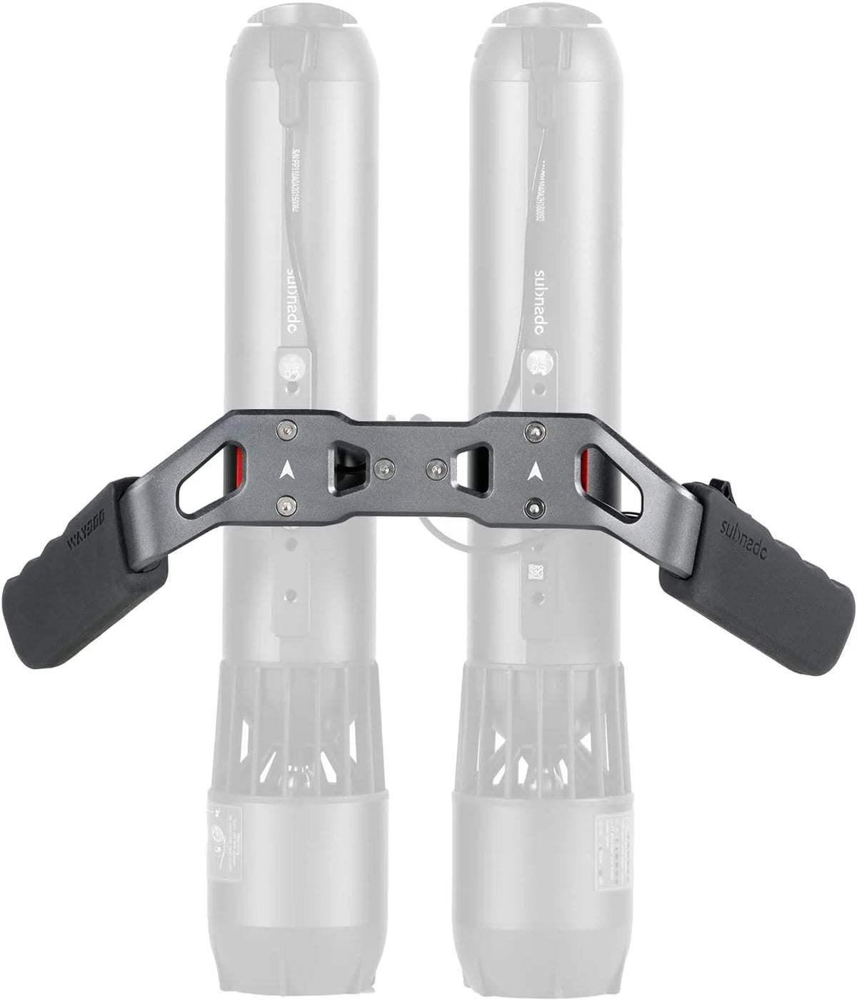 Twin Engine Handle Bracket+ Underwater Scooter 2 Packs with 2 handgrips, 2 Arm Mount Kits, 2 Accessories Mount Rings