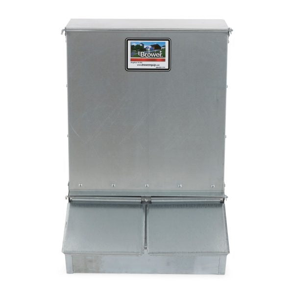 3.7 Bushel 2-Door Hog Feeder �� Galvanized Steel Supplement Feeder for 8 Hogs