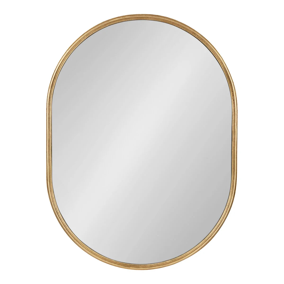 Modern Capsule Framed Wall Mirror, Decorative Oval Accent Mirror for Living Room, Bedroom and Entryway