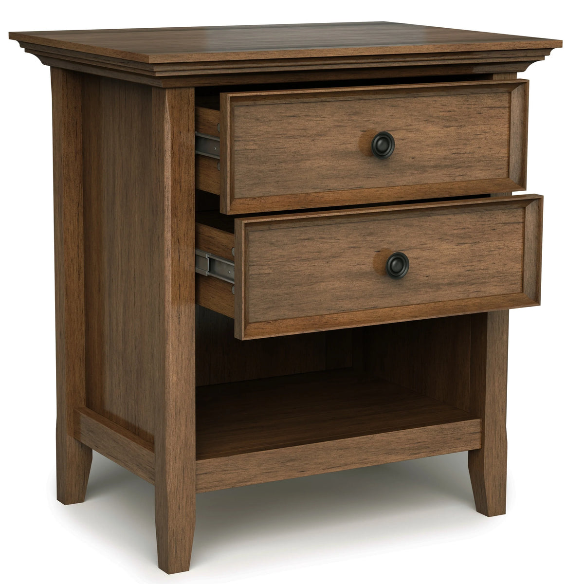 24 Inch Wide Solid Wood Nightstand, Bedside Table and Bedroom End Table