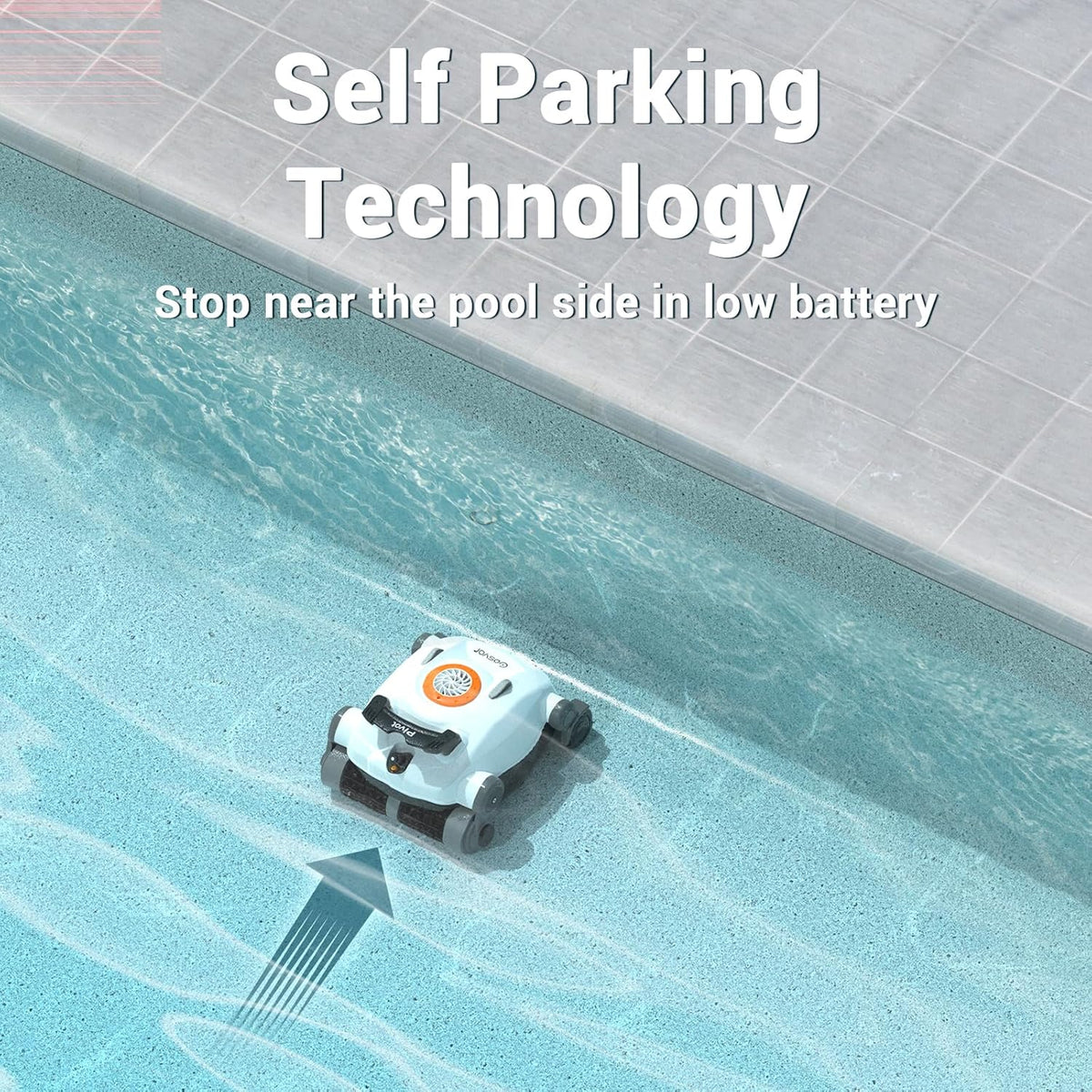Cordless Robotic Pool Cleaner, Automatic Wall Climbing Pool Vacuum for Swimming Pool Cleaning