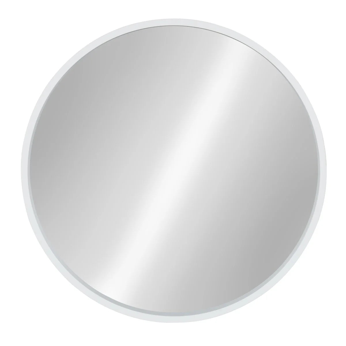 Round Wood Accent Wall Mirror, Modern Decorative Wooden Frame Mirror for Living Room, Bedroom and Entryway