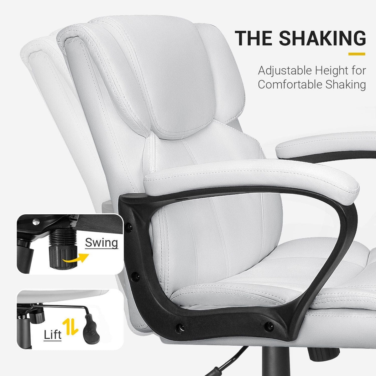 Mid Back Office Chair, Ergonomic Swivel Computer Task Chair for Home Office, Work and Study