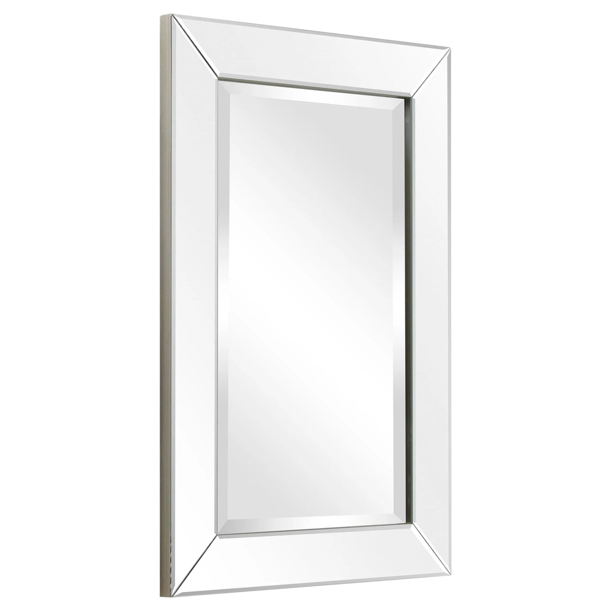 Beveled Rectangular Clear HD Wall Mirror, Bathroom Vanity and Bedroom Mirror, 3 Sizes