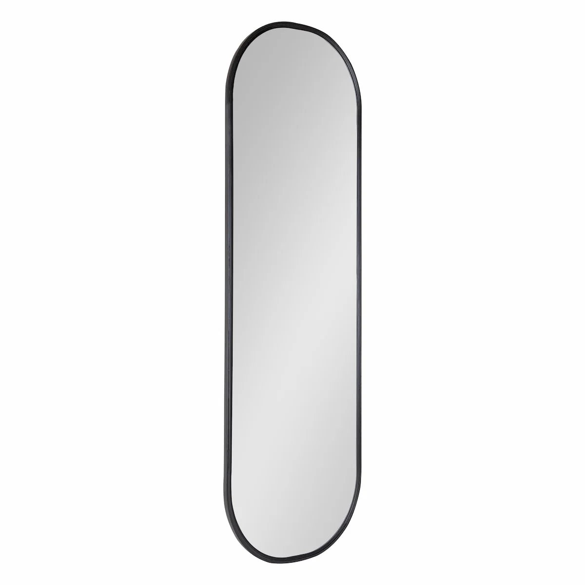 Modern Capsule Framed Wall Mirror, Decorative Oval Accent Mirror for Living Room, Bedroom and Entryway