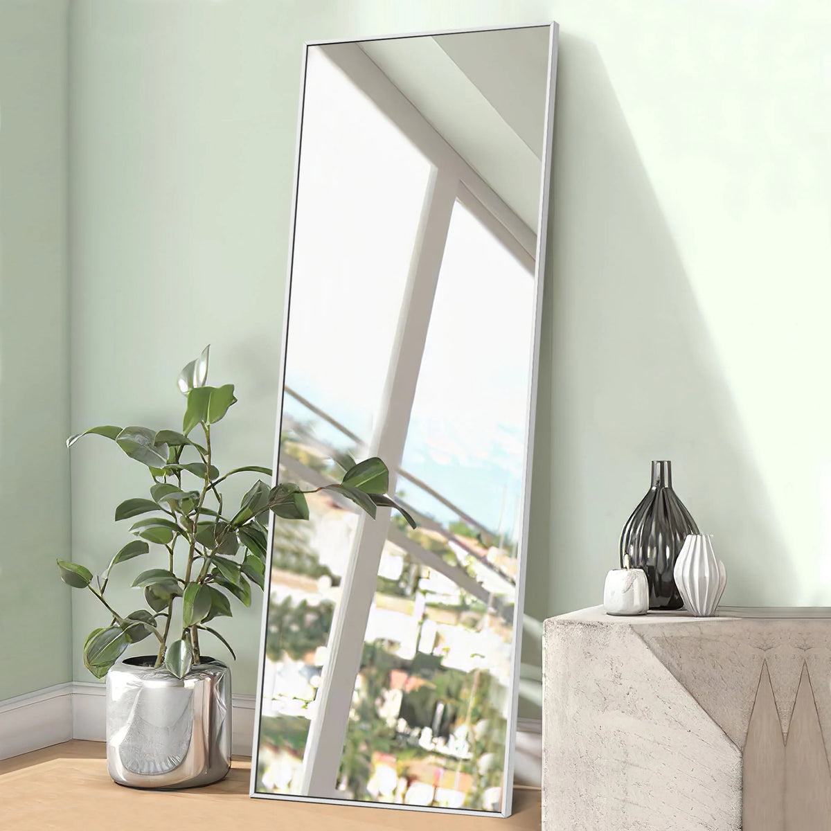 Large Full Length Wall Mounted Mirror, Full Body Dressing Mirror for Bedroom, Entryway and Home Decor