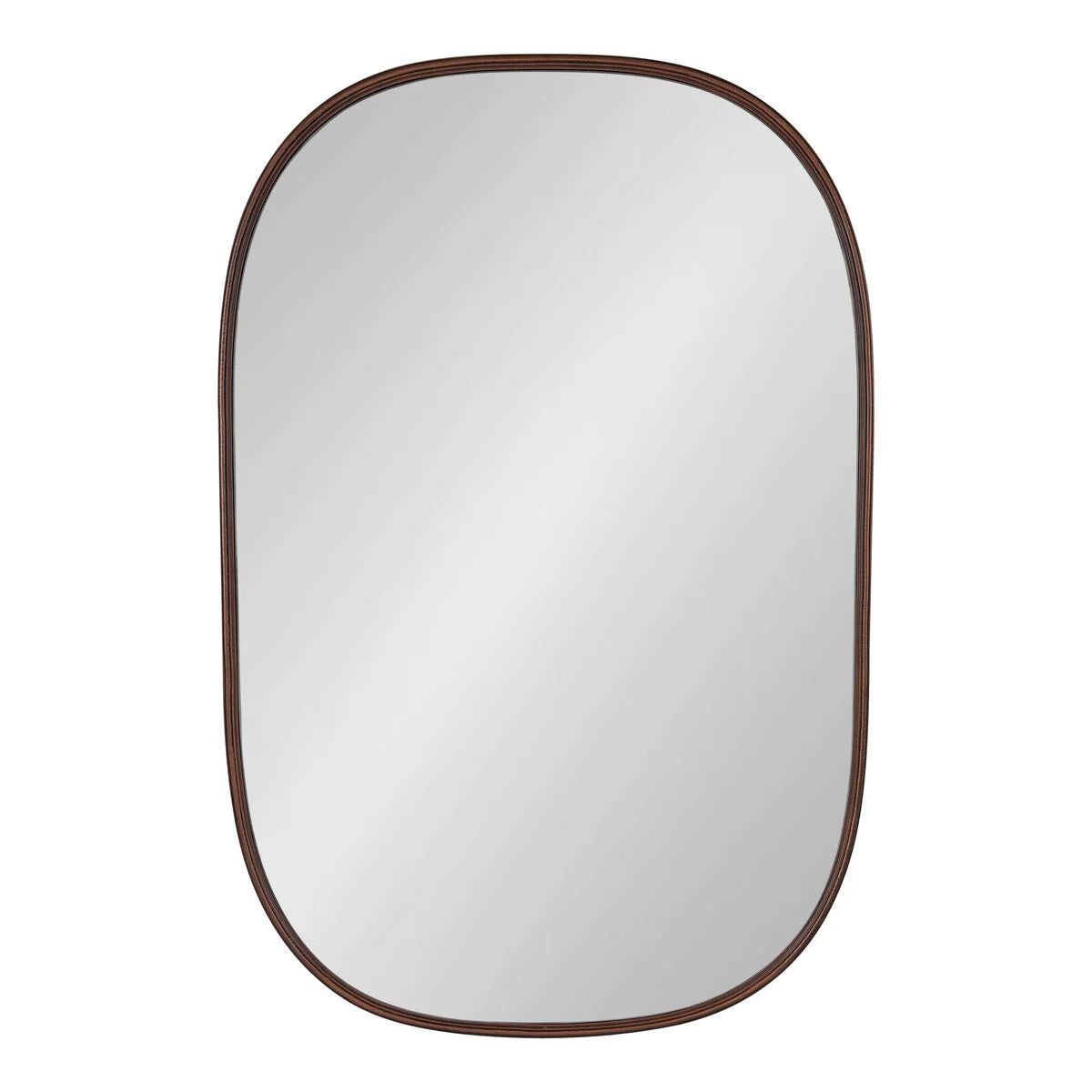 Modern Capsule Framed Wall Mirror, Decorative Oval Accent Mirror for Living Room, Bedroom and Entryway