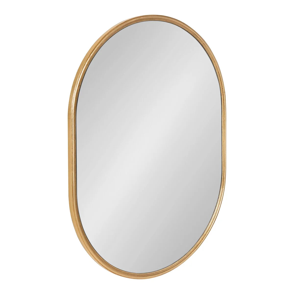 Modern Capsule Framed Wall Mirror, Decorative Oval Accent Mirror for Living Room, Bedroom and Entryway