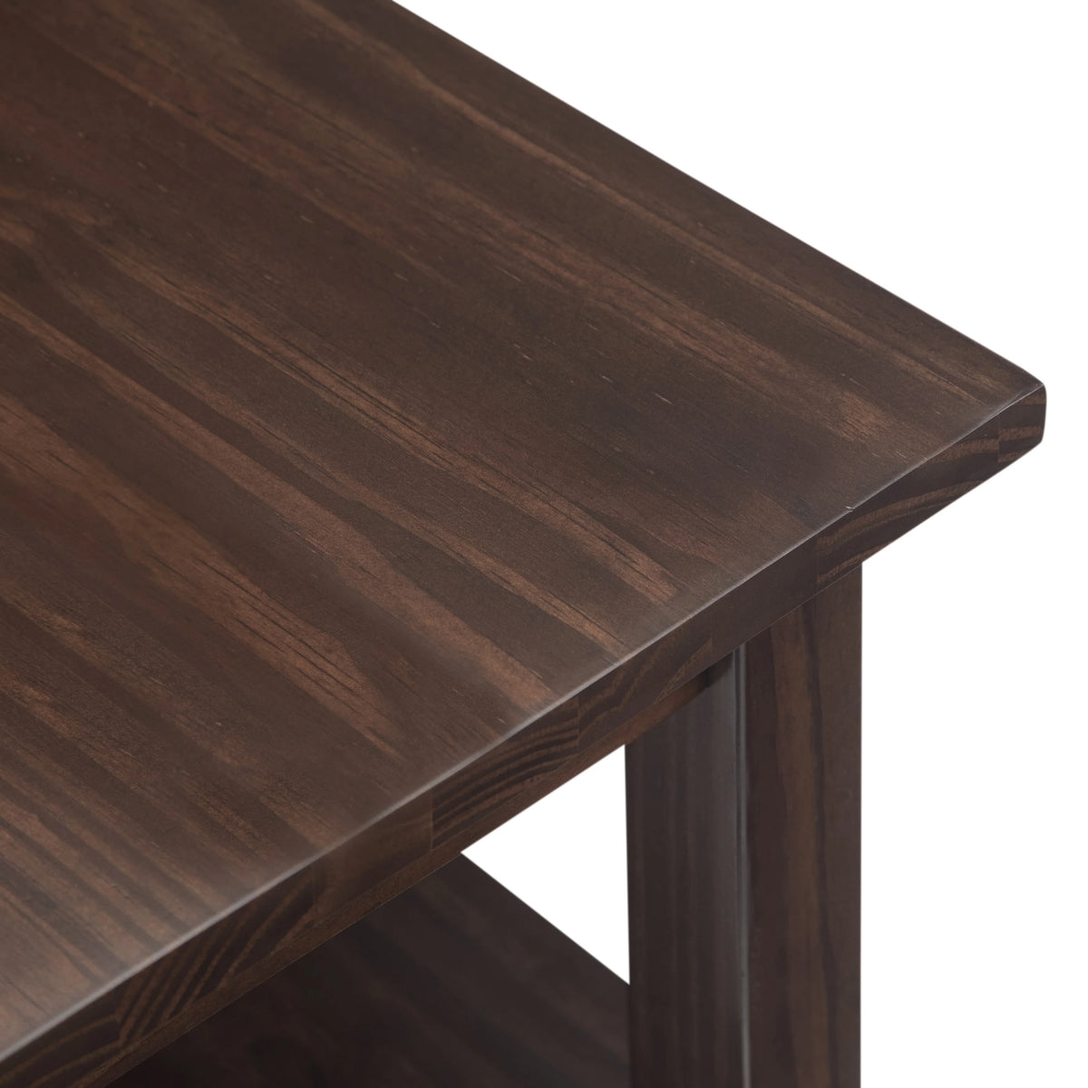 14" Wide Solid Wood Narrow Side Table, Rectangle Transitional Style Accent Table