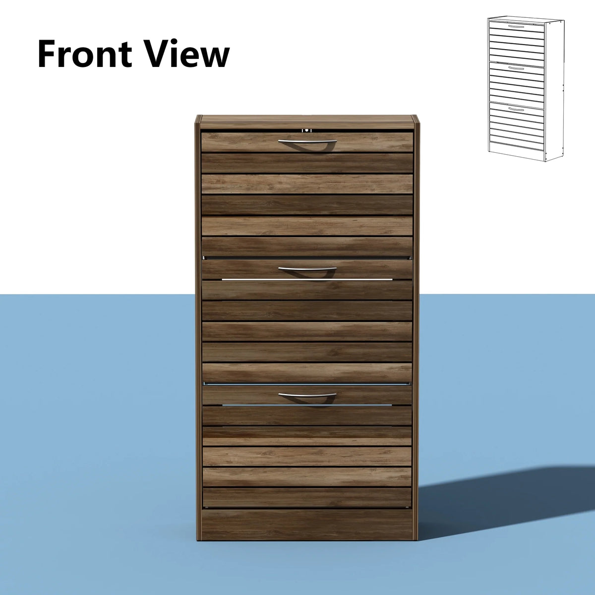 Modern Shoe Storage Cabinet for Entryway and Hallway, Space-Saving Shoe Organizer