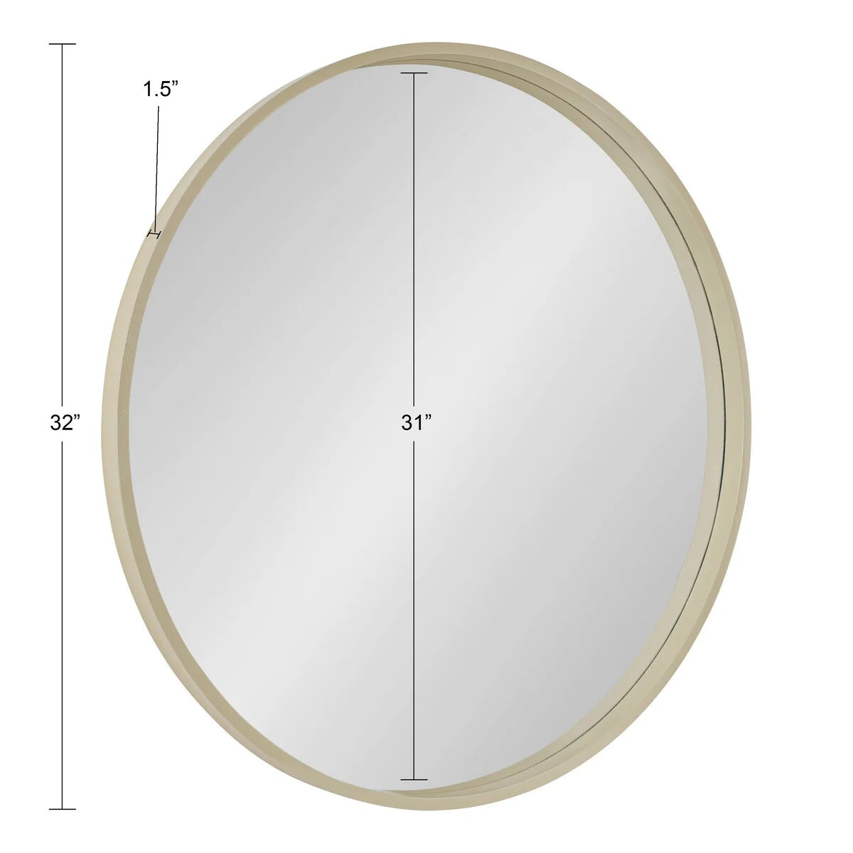 Round Wood Accent Wall Mirror, Modern Decorative Wooden Frame Mirror for Living Room, Bedroom and Entryway