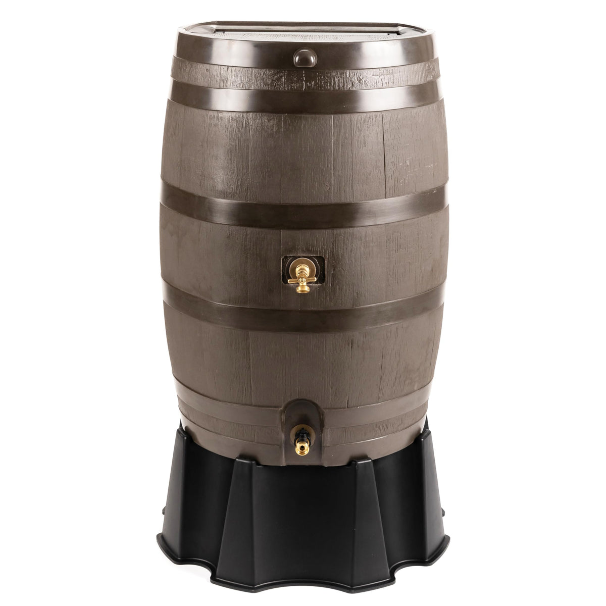 50 Gallon Rain Barrel with Brass Spigot, Large Outdoor Rainwater Collection and Storage Container for Garden