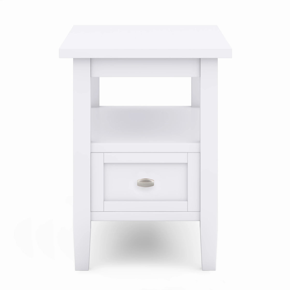 14" Wide Solid Wood Narrow Side Table, Rectangle Transitional Style Accent Table