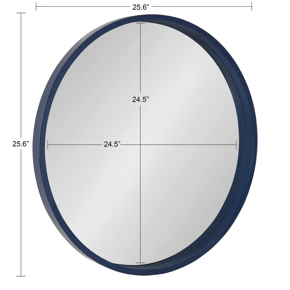 Round Wood Accent Wall Mirror, Modern Decorative Wooden Frame Mirror for Living Room, Bedroom and Entryway