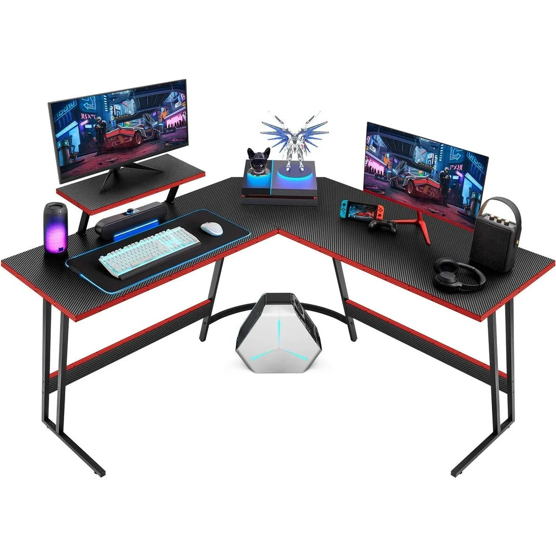 L Shaped Gaming Desk, Corner Computer PC Workstation for Gaming, Home Office and Study
