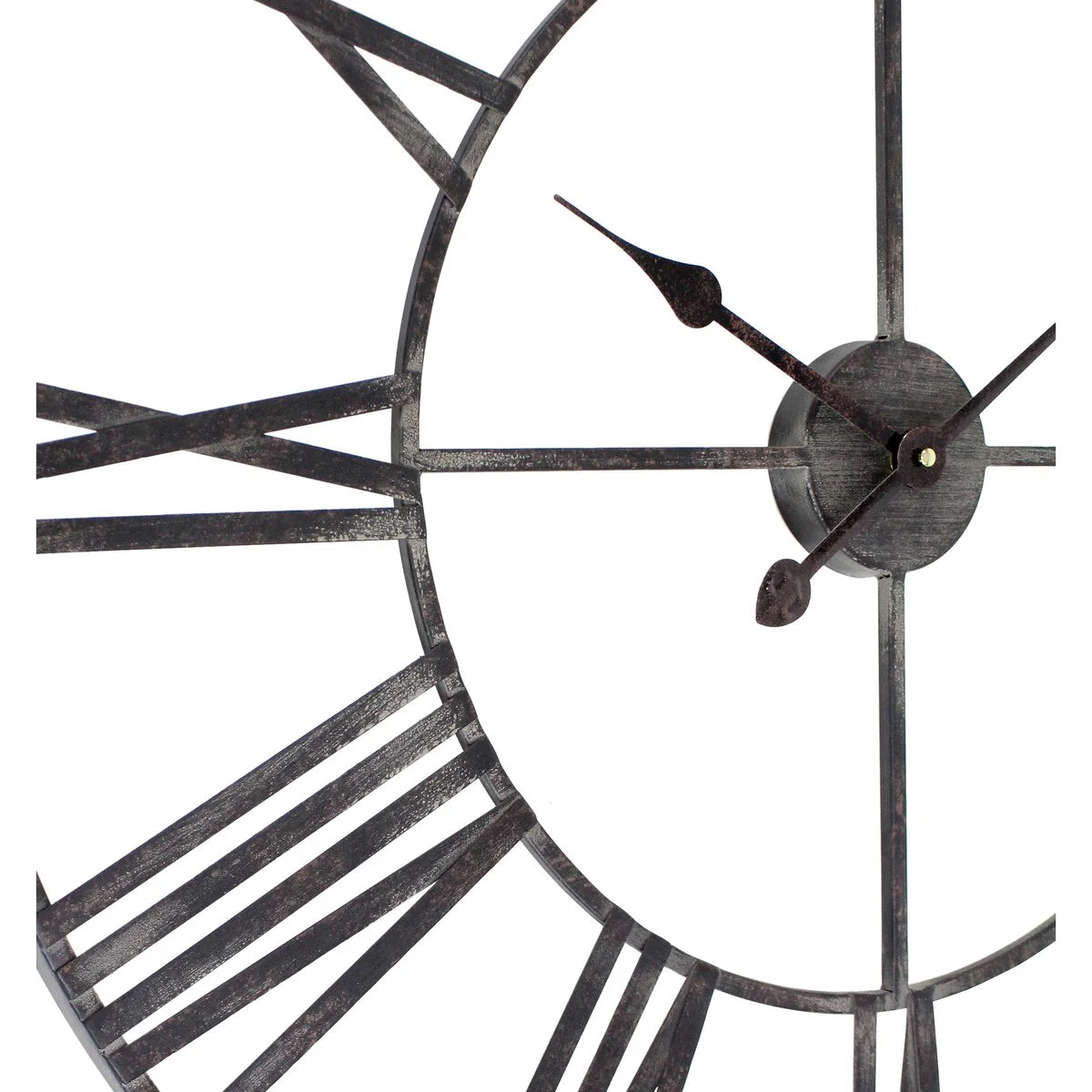 Modern Round Metal Wall Clock, Decorative Circular Hanging Clock for Living Room, Bedroom and Office
