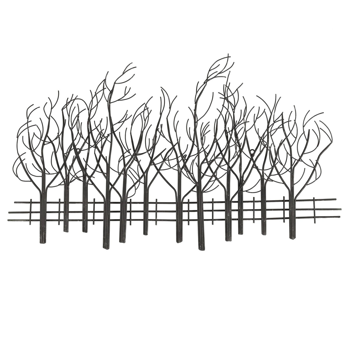 Black Metal Tree Wall Decor, Modern Forest Design Wall Art Sculpture for Living Room, Bedroom and Home Decoration