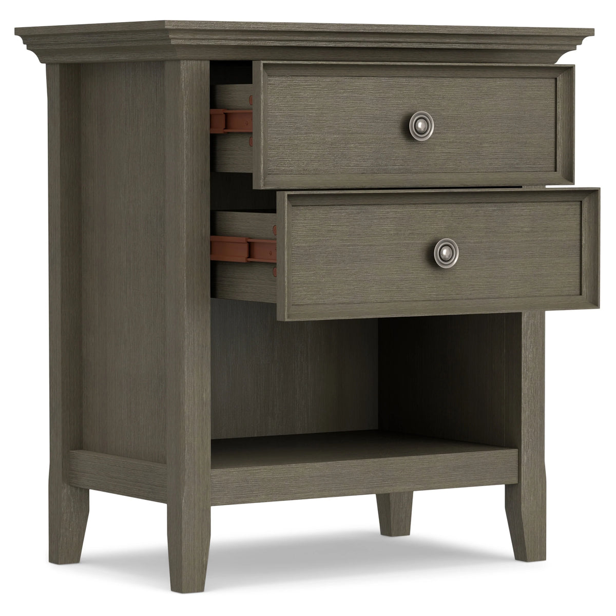 24 Inch Wide Solid Wood Nightstand, Bedside Table and Bedroom End Table