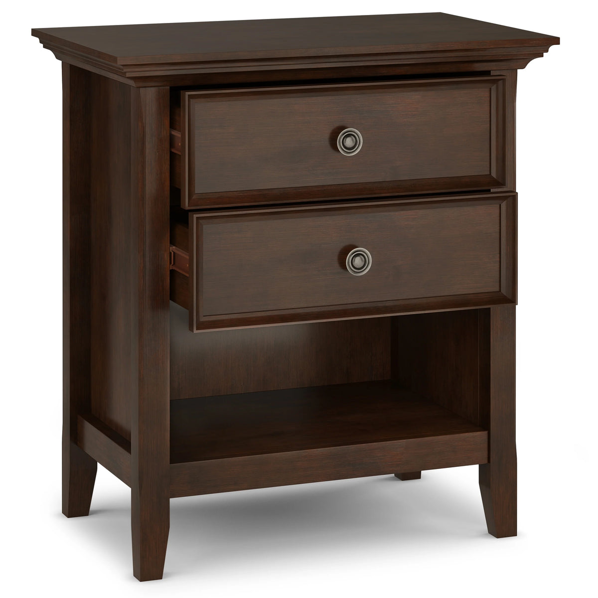 24 Inch Wide Solid Wood Nightstand, Bedside Table and Bedroom End Table