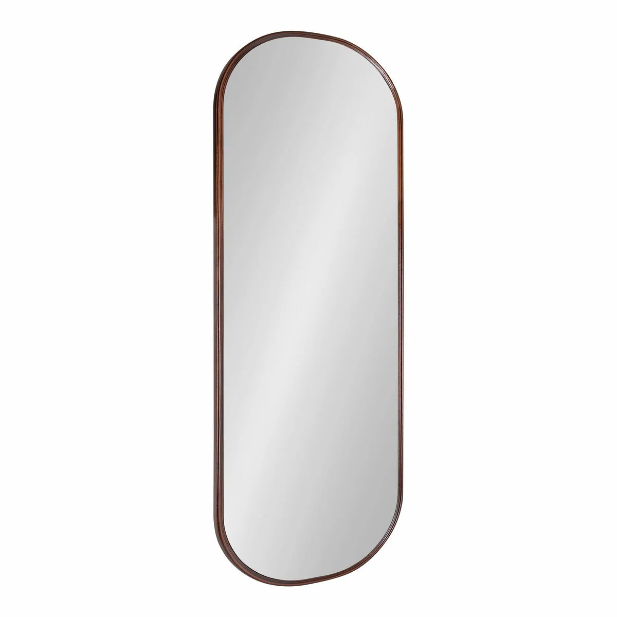 Modern Capsule Framed Wall Mirror, Decorative Oval Accent Mirror for Living Room, Bedroom and Entryway