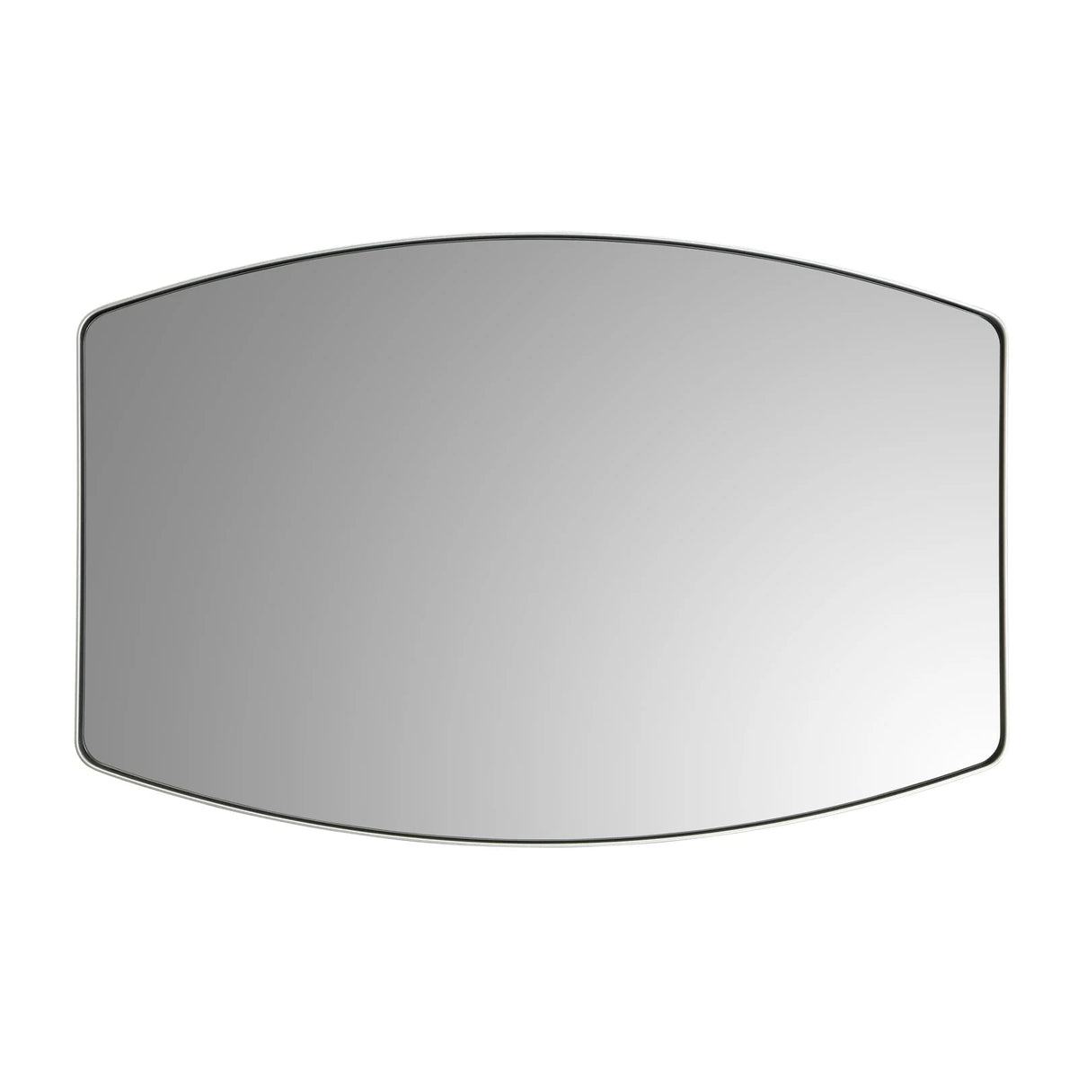 Modern Oblong Metal Wall Mirror, Decorative Elongated Hanging Mirror for Living Room, Bedroom and Entryway