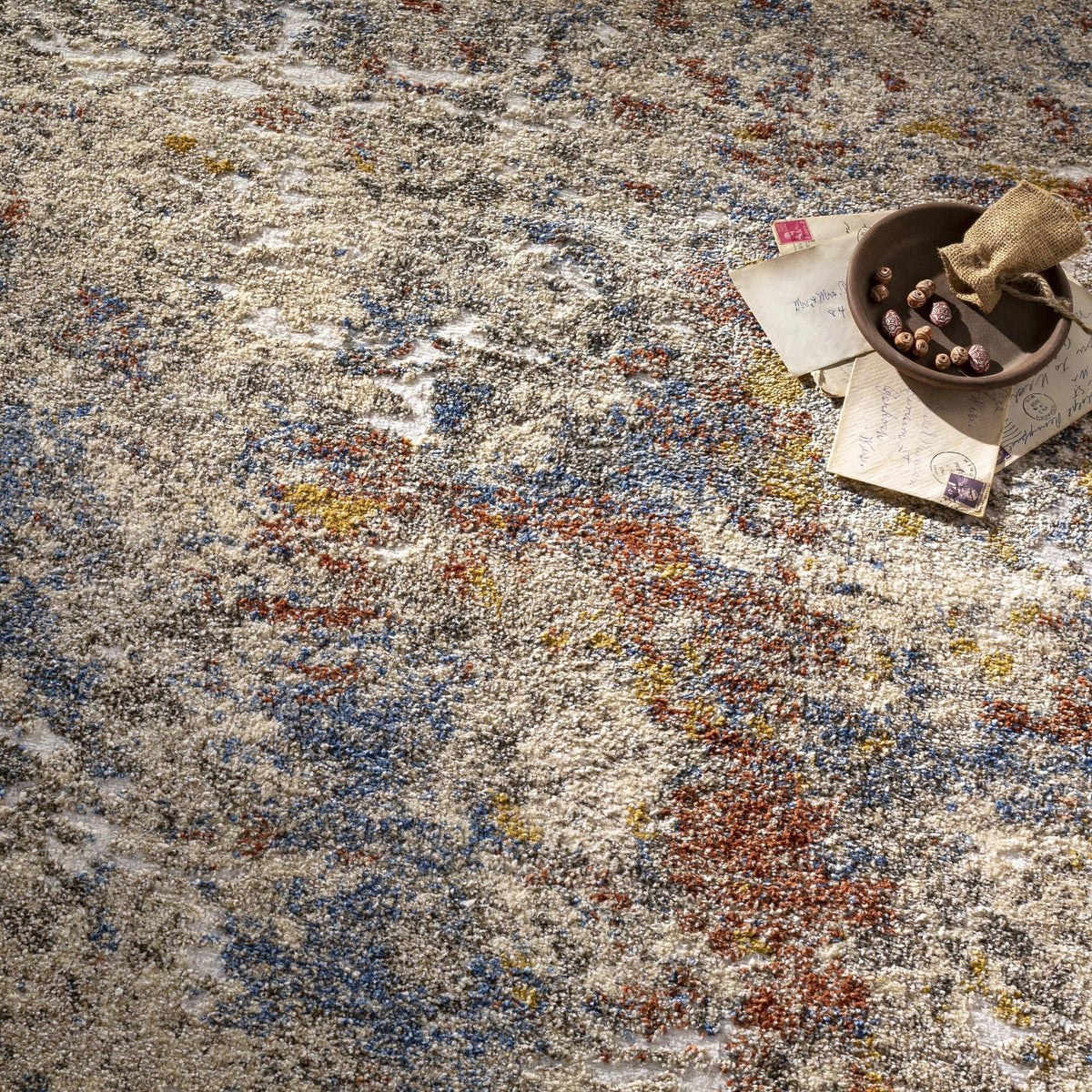 Mid-Century Medallion Area Rug, Modern Decorative Pattern Rug for Living Room, Bedroom and Home Decor