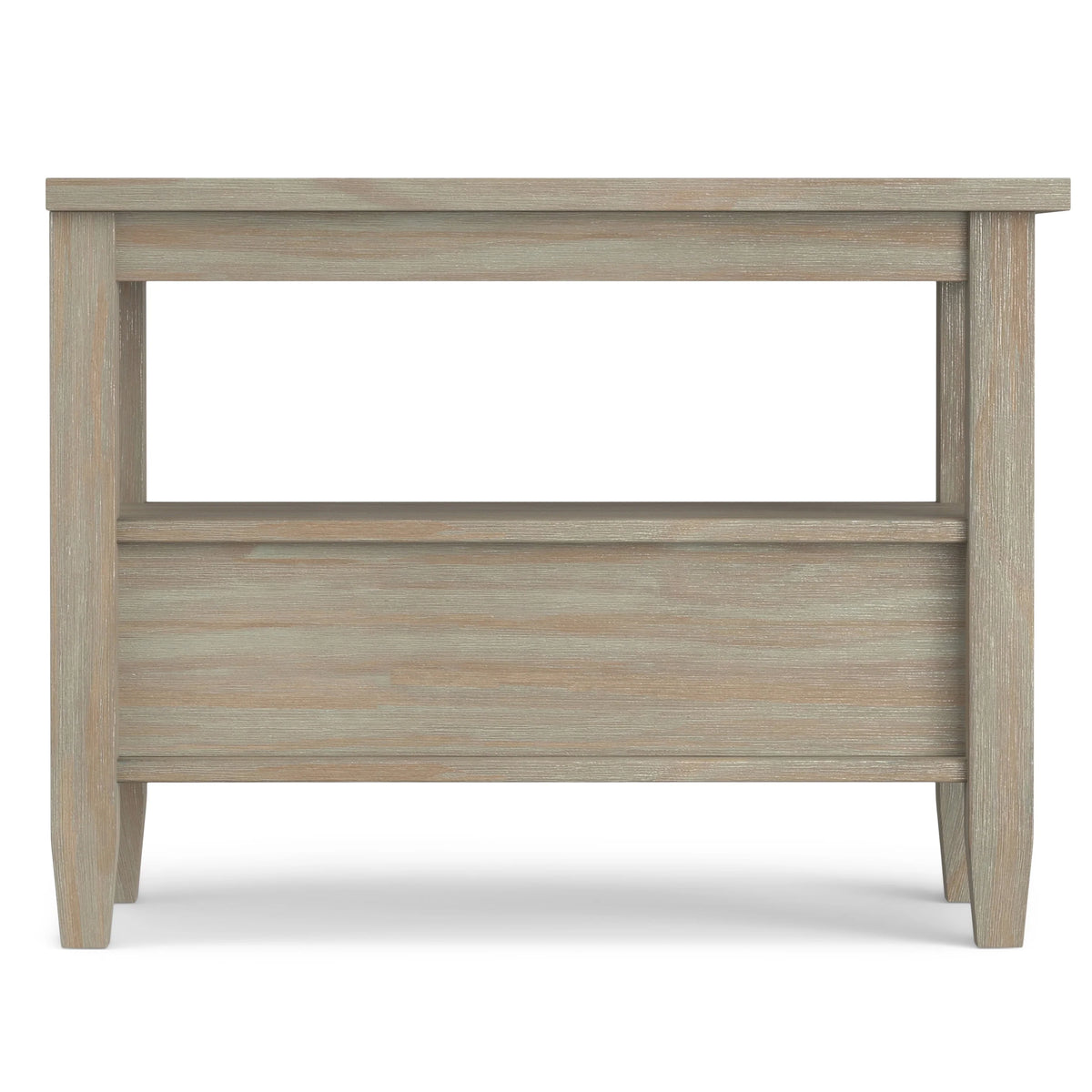 14" Wide Solid Wood Narrow Side Table, Rectangle Transitional Style Accent Table