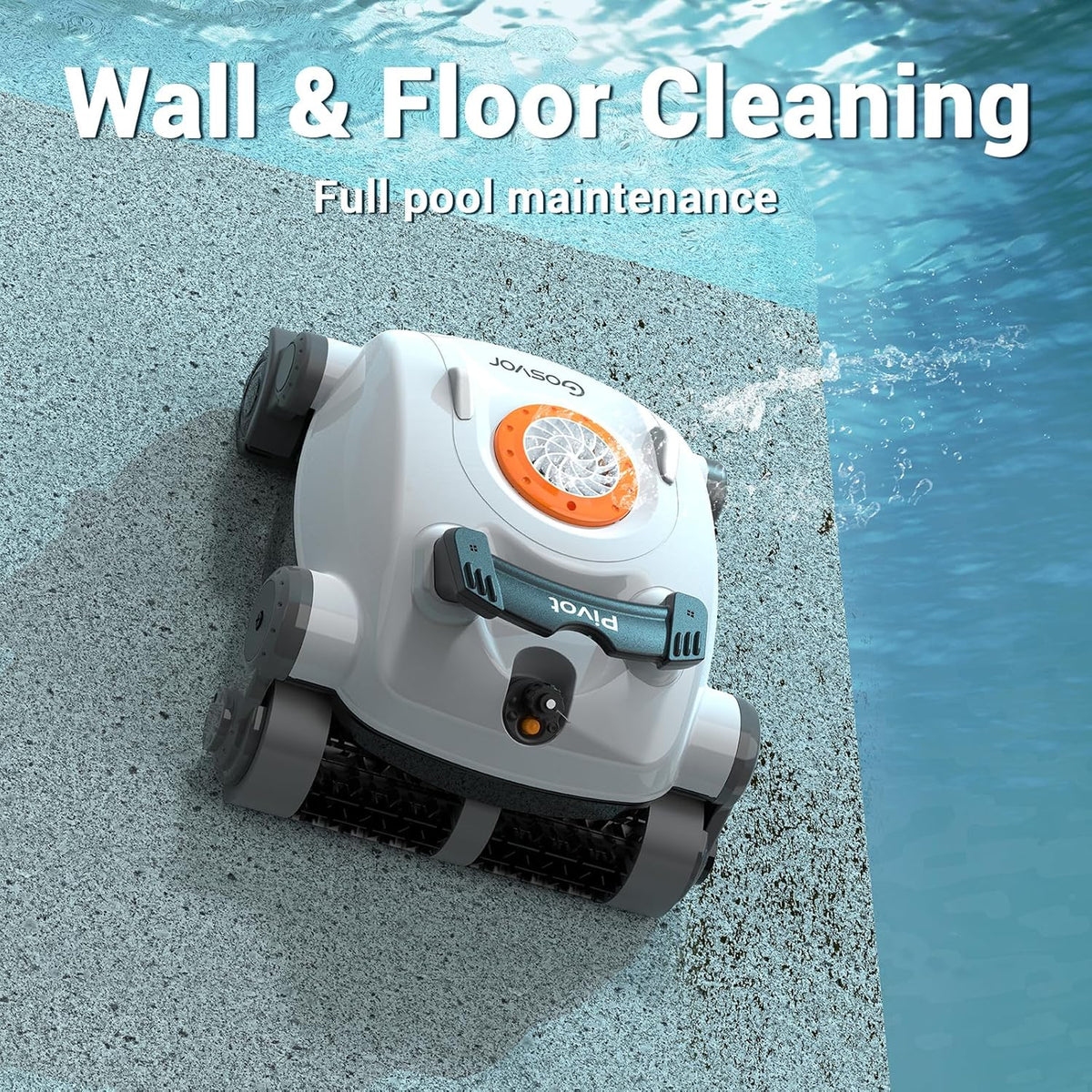 Cordless Robotic Pool Cleaner, Automatic Wall Climbing Pool Vacuum for Swimming Pool Cleaning