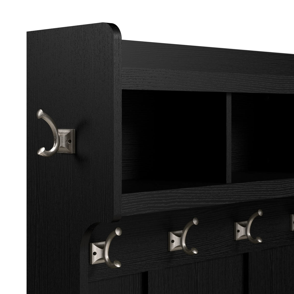 40 Inch Wall Mounted Coat Rack with Shelf, Wooden Entryway Storage and Hanging Organizer
