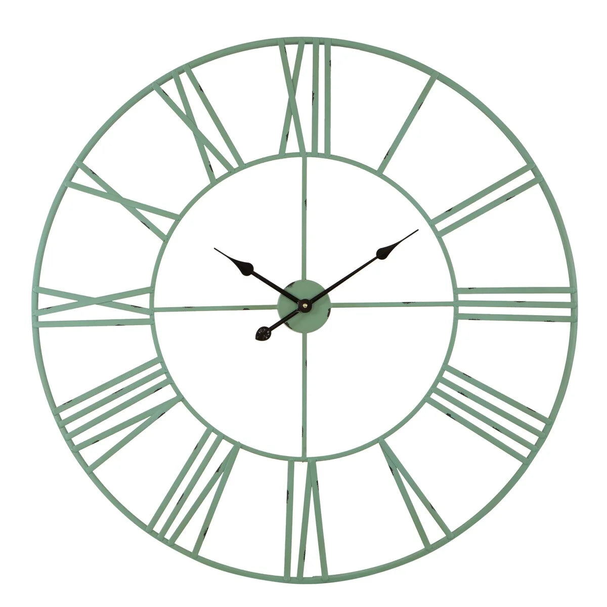 Modern Round Metal Wall Clock, Decorative Circular Hanging Clock for Living Room, Bedroom and Office